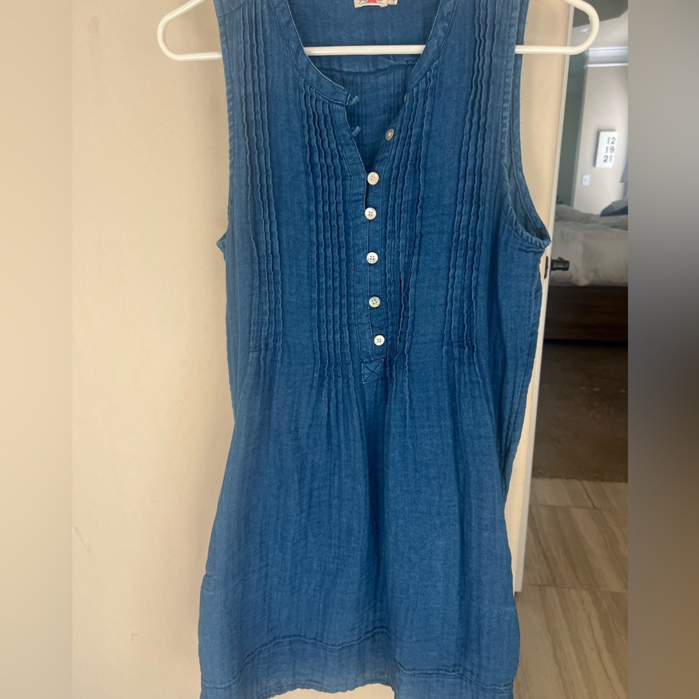 Faherty Isha Basketweave Dress